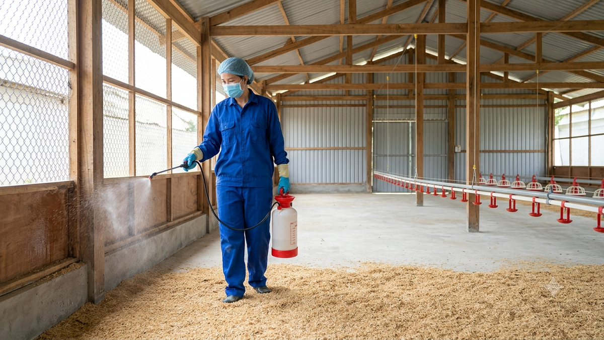 Tại sao cần vệ sinh chuồng trại trước khi nhập đàn gà mới?