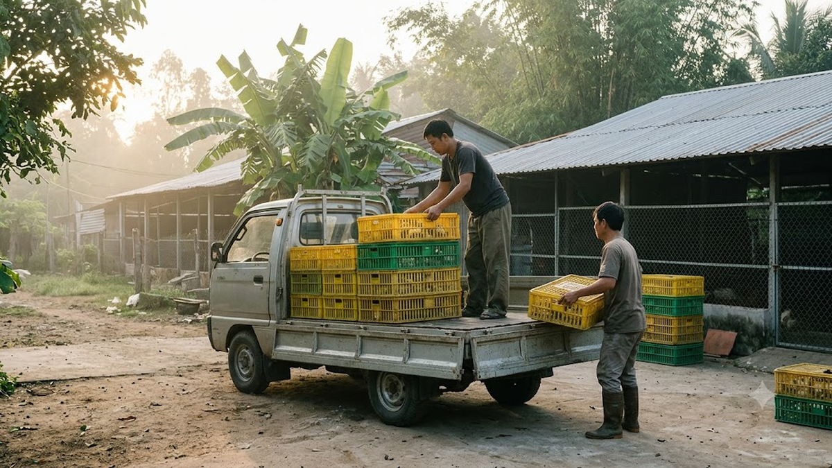 Các thời điểm trong ngày thích hợp để vận chuyển gà giống